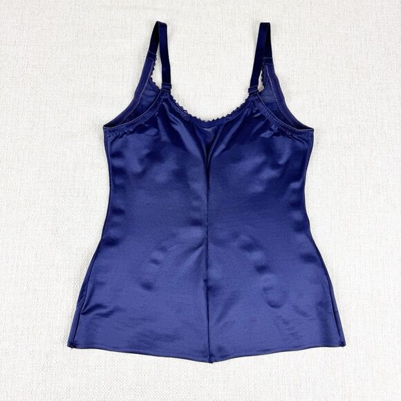 Ruby Ribbon Sheer Full Support Cami Size 34 Purple Sliming Shapewear Tank 3012 - Picture 2 of 13